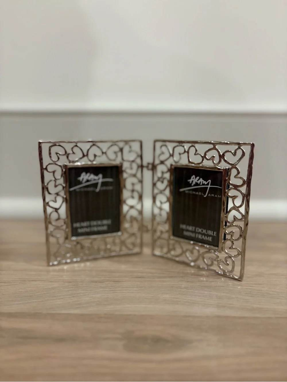 Michael Aram Silver Double Heart Frame